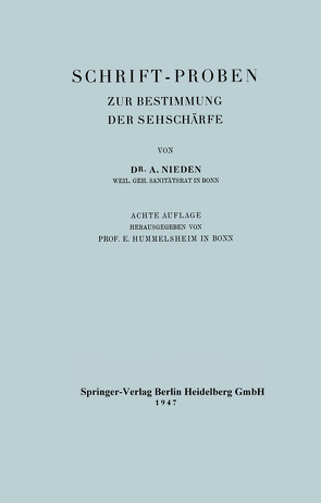Schrift-Proben von Hummelsheim,  E., Nieden,  A.