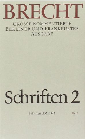 Schriften 2 von Brecht,  Bertolt, Gellert,  Inge, Hecht,  Werner
