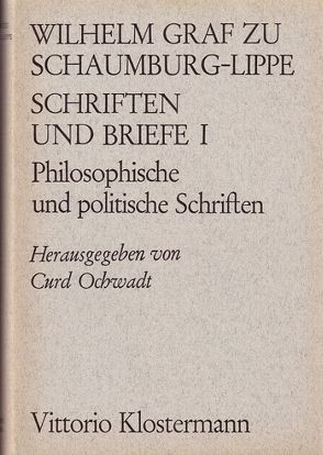 Schriften und Briefe von Ochwadt,  Curd, Schaumburg-Lippe,  Wilhelm zu