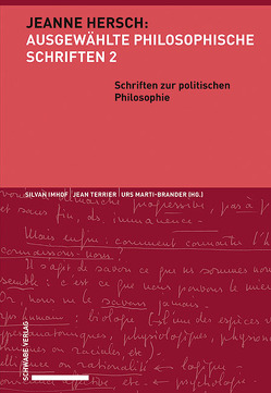 Schriften zur politischen Philosophie von Imhof,  Silvan, Marti-Brander,  Urs, Terrier,  Jean