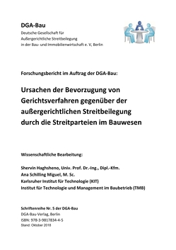Schriftenreihe der DGA-Bau Nr. 5 von Ana,  Schilling Miguel, Diederichs,  Claus Jürgen, Haghsheno,  Shervin