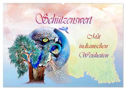 Schützenswert Mit indianischen Weisheiten (Wandkalender 2024 DIN A2 quer), CALVENDO Monatskalender von Djeric,  Dusanka