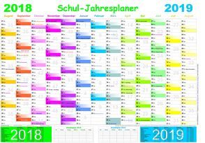 Schuljahresplaner 2018/2019