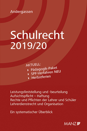 Schulrecht 2019/20 von Andergassen,  Armin