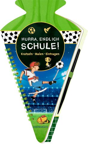 Schultüten-Kratzelbuch – Fußballfreunde – Hurra, endlich Schule! von Stolte,  Reiner