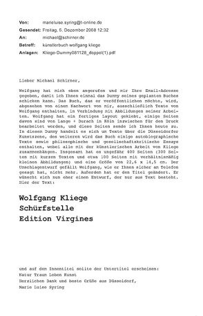 Schürfstelle von Kliege,  Wolfgang, Syring,  Marie Luise