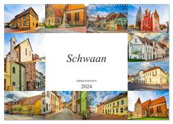 Schwaan Impressionen (Wandkalender 2024 DIN A2 quer), CALVENDO Monatskalender von Meutzner,  Dirk