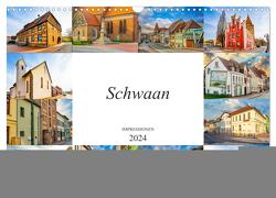 Schwaan Impressionen (Wandkalender 2024 DIN A3 quer), CALVENDO Monatskalender von Meutzner,  Dirk
