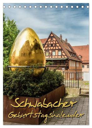 Schwabach Geburtstagskalender (Tischkalender 2024 DIN A5 hoch), CALVENDO Monatskalender von Klinder,  Thomas