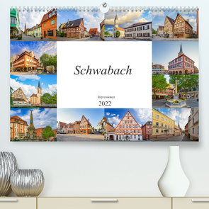 Schwabach Impressionen (Premium, hochwertiger DIN A2 Wandkalender 2022, Kunstdruck in Hochglanz) von Meutzner,  Dirk