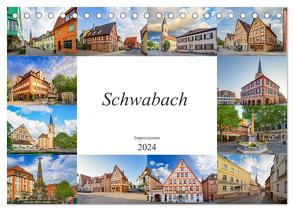 Schwabach Impressionen (Tischkalender 2024 DIN A5 quer), CALVENDO Monatskalender von Meutzner,  Dirk
