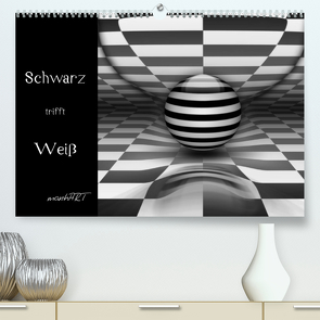 Schwarz trifft Weiß (Premium, hochwertiger DIN A2 Wandkalender 2023, Kunstdruck in Hochglanz) von manhART