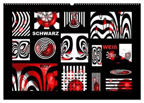 SCHWARZ, WEIß, ROT (Wandkalender 2024 DIN A2 quer), CALVENDO Monatskalender von Burlager,  Claudia