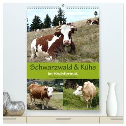 Schwarzwald und Kühe im Hochformat (hochwertiger Premium Wandkalender 2024 DIN A2 hoch), Kunstdruck in Hochglanz von Goldscheider,  Biothemen,  Stefanie