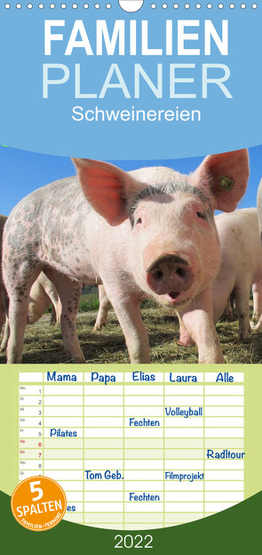 Schweinereien – Familienplaner hoch (Wandkalender 2022 , 21 cm x 45 cm, hoch) von Wolf,  Jan