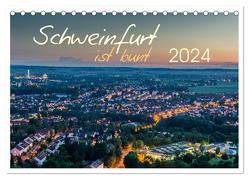 Schweinfurt ist bunt (Tischkalender 2024 DIN A5 quer), CALVENDO Monatskalender von Herm,  Olaf