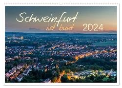 Schweinfurt ist bunt (Wandkalender 2024 DIN A2 quer), CALVENDO Monatskalender von Herm,  Olaf