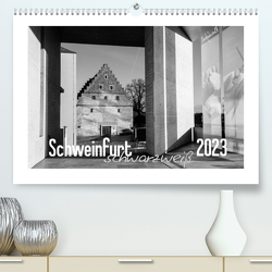 Schweinfurt schwarzweiß (Premium, hochwertiger DIN A2 Wandkalender 2023, Kunstdruck in Hochglanz) von Herm,  Olaf