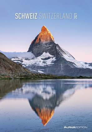 Schweiz 2021 – Bild-Kalender 24×34 cm – Switzerland – Regional-Kalender – Wandkalender – mit Platz für Notizen – Alpha Edition