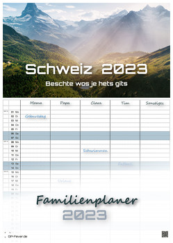 Schweiz – 2023 – Kalender DIN A3 – (Familienplaner)