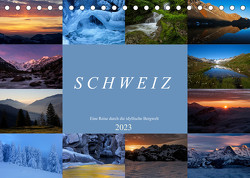 Schweiz – Eine Reise durch die idyllische Bergwelt (Tischkalender 2023 DIN A5 quer) von Schaenzer,  Sandra