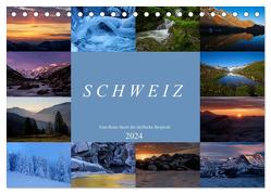 Schweiz – Eine Reise durch die idyllische Bergwelt (Tischkalender 2024 DIN A5 quer), CALVENDO Monatskalender von Schaenzer,  Sandra