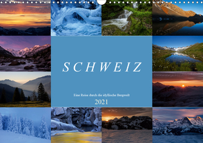 Schweiz – Eine Reise durch die idyllische Bergwelt (Wandkalender 2021 DIN A3 quer) von Schaenzer,  Sandra