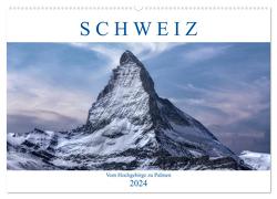 Schweiz – Vom Hochgebirge zu Palmen (Wandkalender 2024 DIN A2 quer), CALVENDO Monatskalender von Kruse,  Joana