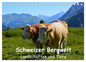 Schweizer Bergwelt Landschaften und Tiere (Tischkalender 2024 DIN A5 quer), CALVENDO Monatskalender von und Philipp Kellmann,  Stefanie