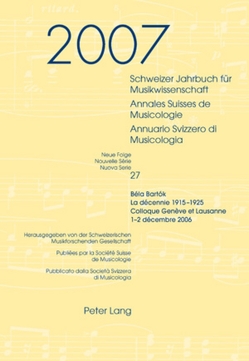 Schweizer Jahrbuch für Musikwissenschaft- Annales Suisses de Musicologie- Annuario Svizzero di Musicologia von Schweiz. Musikforschende Gesellschaft