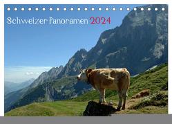 Schweizer Panoramen (Tischkalender 2024 DIN A5 quer), CALVENDO Monatskalender von NK,  NK