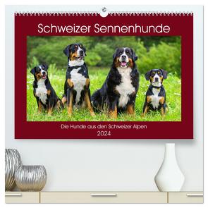 Schweizer Sennenhunde – die Hunde aus den Schweizer Alpen (hochwertiger Premium Wandkalender 2024 DIN A2 quer), Kunstdruck in Hochglanz von Starick,  Sigrid