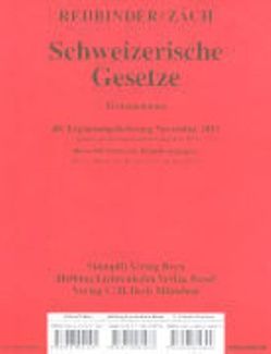 Schweizerische Gesetze von Rehbinder,  Manfred, Zäch,  Roger