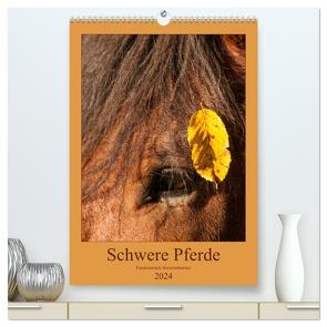 Schwere Pferde – Faszinierende Herzensbrecher (hochwertiger Premium Wandkalender 2024 DIN A2 hoch), Kunstdruck in Hochglanz von Bölts,  Meike