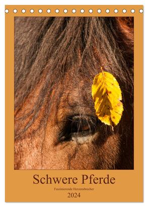 Schwere Pferde – Faszinierende Herzensbrecher (Tischkalender 2024 DIN A5 hoch), CALVENDO Monatskalender von Bölts,  Meike