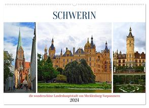 SCHWERIN, die wunderschöne Landeshauptstadt von Mecklenburg-Vorpommern (Wandkalender 2024 DIN A2 quer), CALVENDO Monatskalender von Senff,  Ulrich