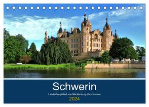 Schwerin – Landeshauptstadt von Mecklenburg-Vorpommern (Tischkalender 2024 DIN A5 quer), CALVENDO Monatskalender von Rein,  Markus