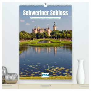 Schweriner Schloss – Impressionen aus Mecklenburg-Vorpommern (hochwertiger Premium Wandkalender 2024 DIN A2 hoch), Kunstdruck in Hochglanz von Felix,  Holger