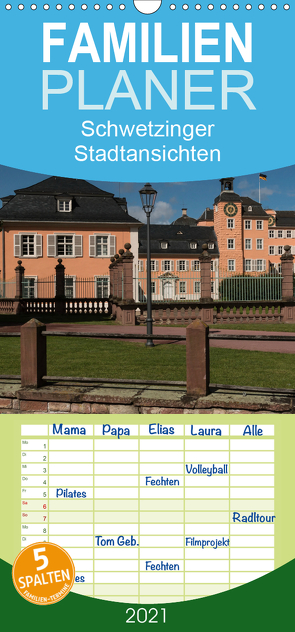 Schwetzinger Stadtansichten – Familienplaner hoch (Wandkalender 2021 , 21 cm x 45 cm, hoch) von Matthies,  Axel