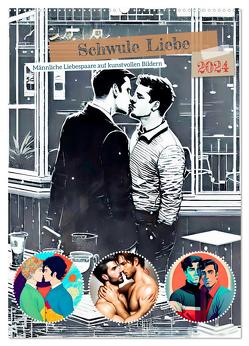 Schwule Liebe (Wandkalender 2024 DIN A2 hoch), CALVENDO Monatskalender von Lehmann,  Steffani
