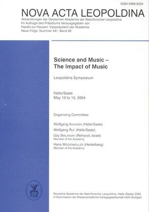 Science and Music – The Impact of Music von Auhagen,  Wolfgang, Ruf,  Wolfgang, Smilansky,  Uzy, Weidenmüller,  Hans