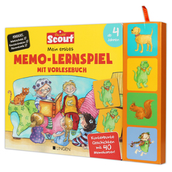 Scout: Mein erstes Memo Lernspiel mit Vorlesebuch – Kunterbunte Geschichten mit 40 Memokarten!