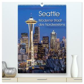 Seattle – Moderne Stadt des Nordwestens (hochwertiger Premium Wandkalender 2024 DIN A2 hoch), Kunstdruck in Hochglanz von Klinder,  Thomas