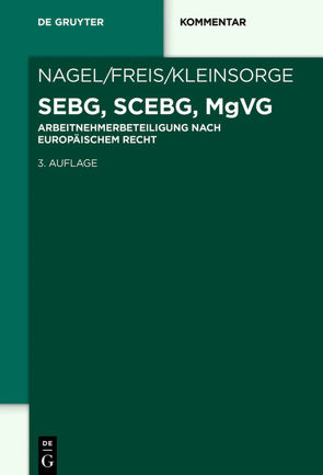 SEBG, SCEBG, MgVG von Freis,  Gerhild, Kleinsorge,  Georg, Nagel,  Bernhard