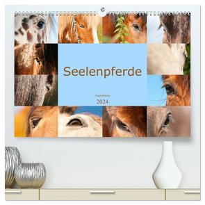 Seelenpferde – Augenblicke (hochwertiger Premium Wandkalender 2024 DIN A2 quer), Kunstdruck in Hochglanz von Bölts,  Meike