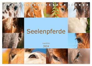 Seelenpferde – Augenblicke (Tischkalender 2024 DIN A5 quer), CALVENDO Monatskalender von Bölts,  Meike