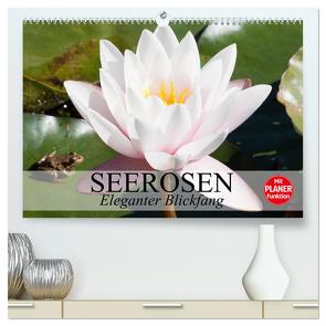 Seerosen. Eleganter Blickfang (hochwertiger Premium Wandkalender 2024 DIN A2 quer), Kunstdruck in Hochglanz von Stanzer,  Elisabeth
