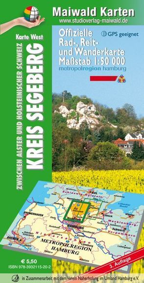 Segeberg – Karte West = Offizielle Rad-, Reit- u. Wanderkarte – Kreis Segeberg – zwischen Alster und Holsteinischer Schweiz von Maiwald,  Detlef sen. u. Björn jr.