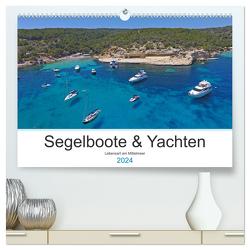 Segelboote und Yachten – Lebensart am Mittelmeer (hochwertiger Premium Wandkalender 2024 DIN A2 quer), Kunstdruck in Hochglanz von Moments,  Sailing