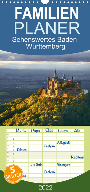 Familienplaner Sehenswertes Baden-Württemberg (Wandkalender 2022 , 21 cm x 45 cm, hoch) von Leinemann,  Ulrike, www.ul-foto.com